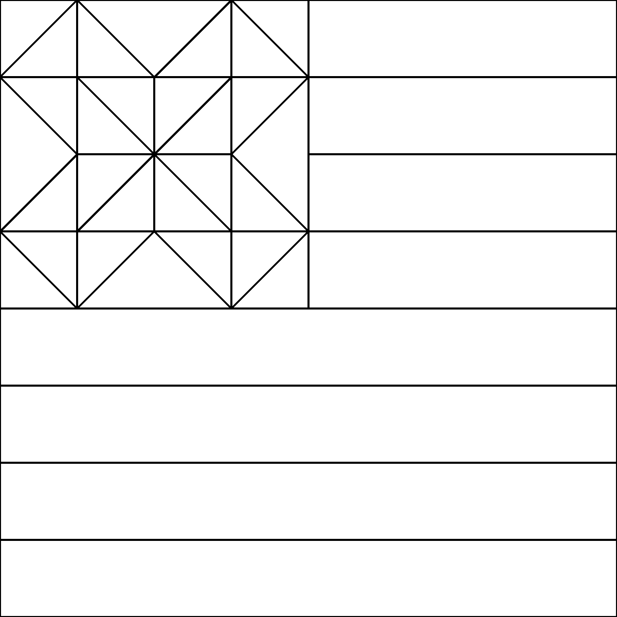 Pattern 23, American Flag 2 barn quilt pattern thumbnail